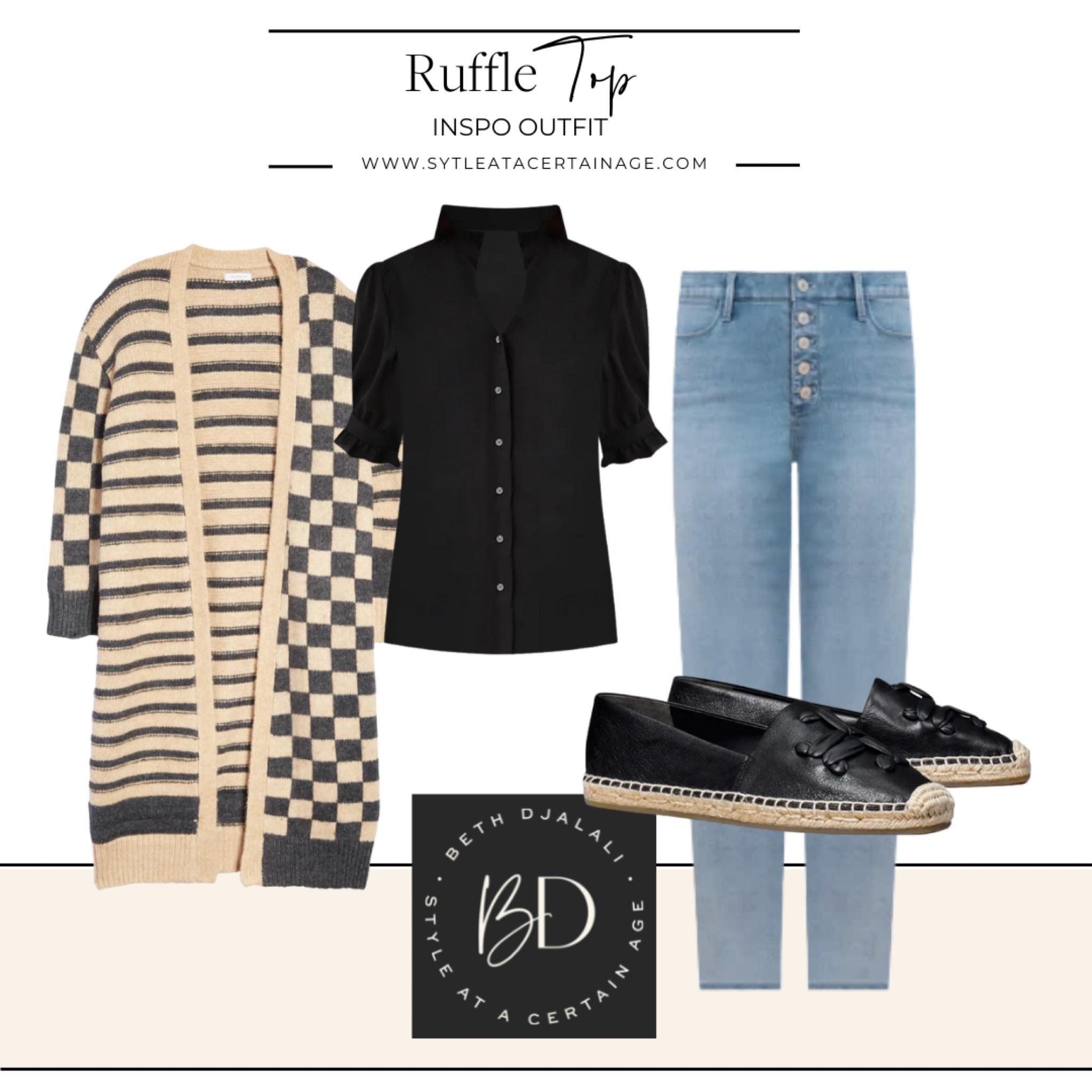 Ruffle shirt inspiration outfit

#LTKFind