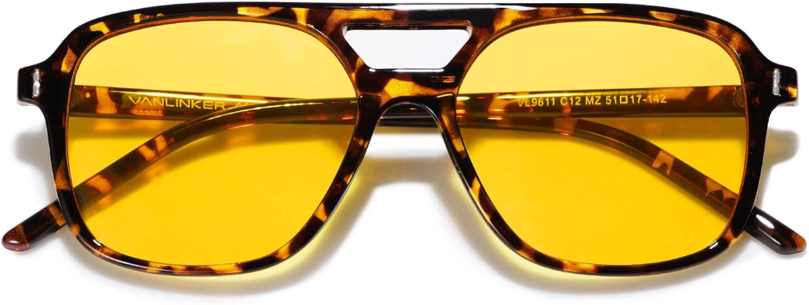 VANLINKER Retro Vintage 70s Square Aviator sunglasses for women men VL9611X | Amazon (US)