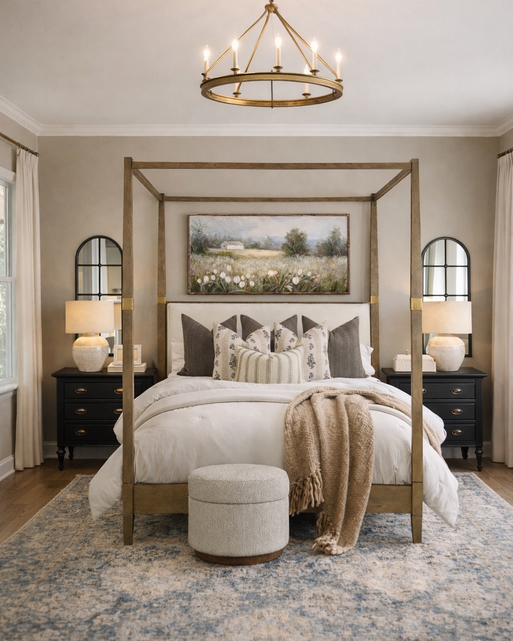 Cozy Bedroom Collection. 

Follow @farmtotablecreations on Instagram for more everyday home favorites.

This bedroom look is the definition of calm, cozy, and elevated — a timeless canopy bed, soft layered neutrals, classic black nightstands, and the prettiest warm brass chandelier to finish it all off. Everything feels collected, high-end, and perfectly balanced for that magazine-worthy retreat at home.

#bedroomdecor #bedroomfurniture #canopybed #neutralbedroom #nightstands #bedding #pillows #bedroomrug #homedecor #warmneutralhome #modernorganic #cozybedroom #timelessdecor #homefinds

#LTKHome #LTKSaleAlert