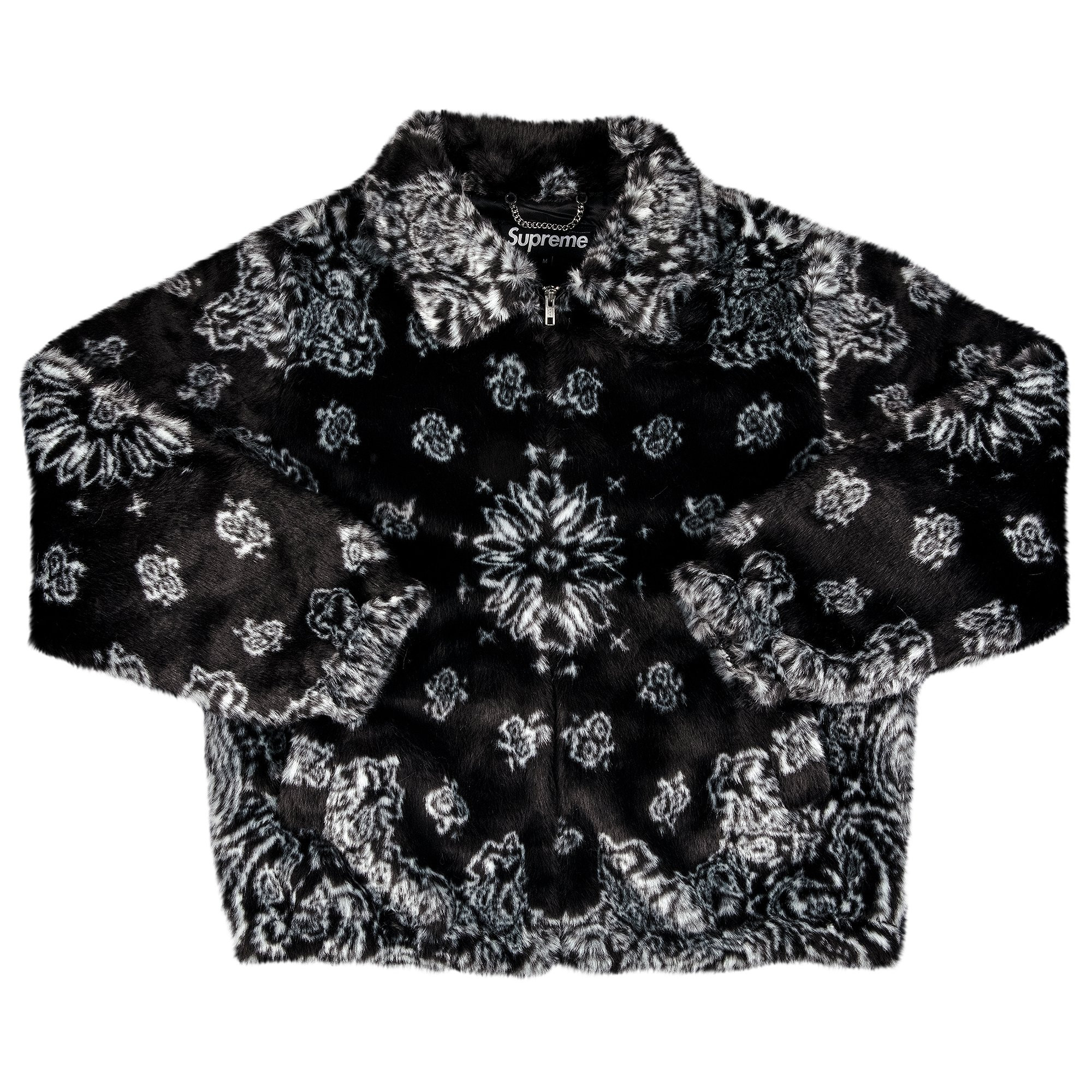 Supreme Bandana Faux Fur Bomber Jacket 'Black' | Men's Size S | GOAT