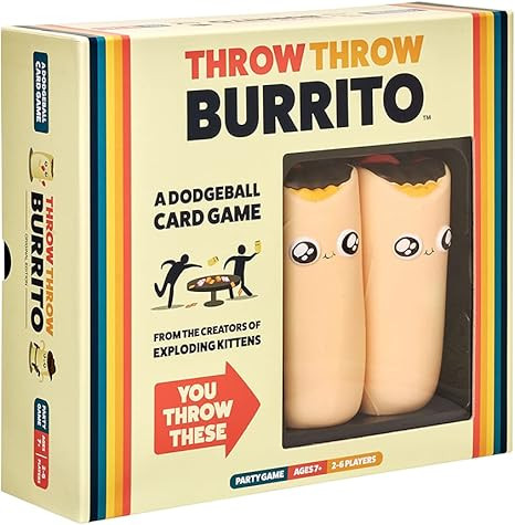 Throw Throw Burrito by Exploding Kittens - A Dodgeball Card Game - Family-Friendly Party Games - ... | Amazon (US)