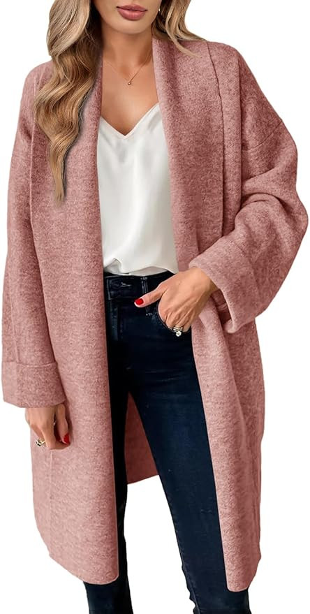 Saodimallsu Womens Long Cardigan Sweaters Chunky Open Front Oversized Slouchy Knit Fall Trendy Co... | Amazon (US)