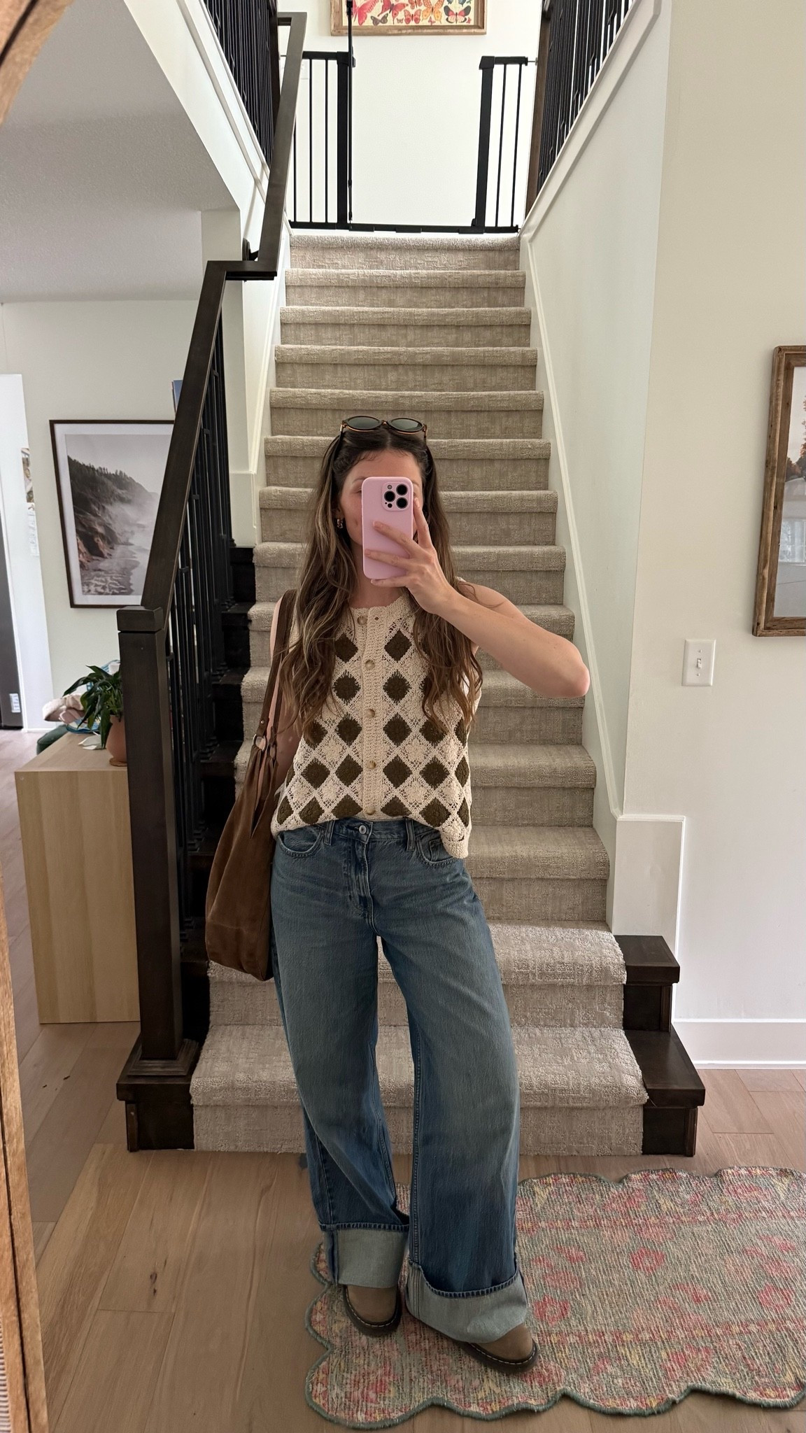 sized up to a large in top for a looser fit, jeans tts! doc martens and suede bag back in stock, faves of mine for years! One of my favorite outfits I’ve worn this week!

Fall outfit, early fall

#LTKootd #LTKSeasonal