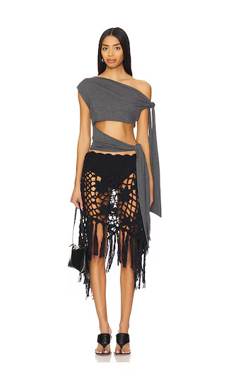 Double Knotted Top in Grey | Revolve Clothing (Global)