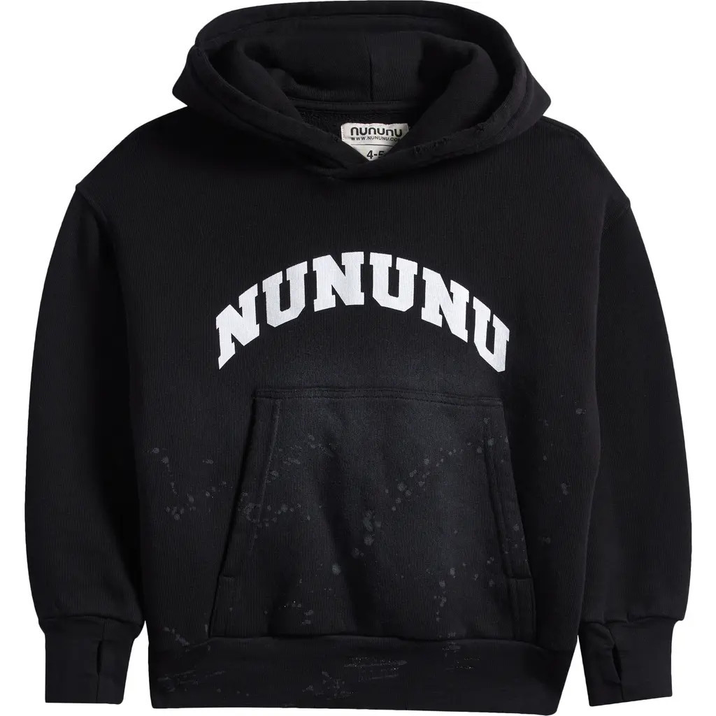 Kids' Splashy Nununu Cotton Hoodie in Black at Nordstrom Rack, Size 2-3Y | Nordstrom Rack