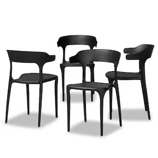 Gould Black Dining Chair (Set of 4) | The Home Depot