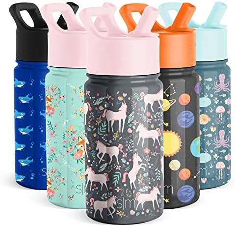 Simple Modern Kids Water Bottle with Straw Lid | Insulated Stainless Steel Reusable Tumbler for T... | Amazon (US)