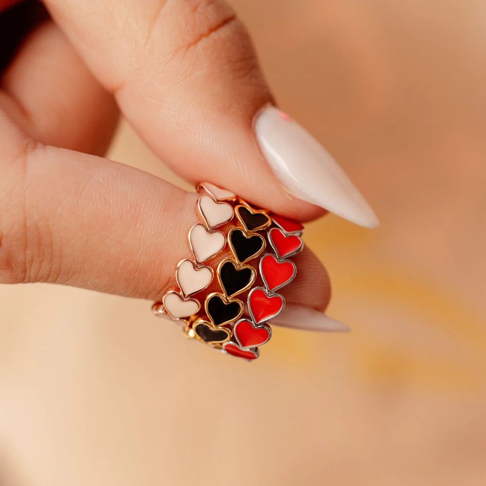 Love Hearts Band Ring | Pura Vida Bracelets