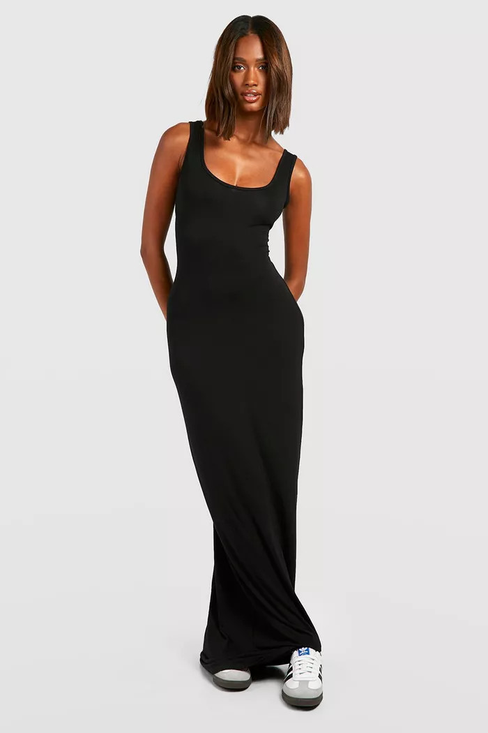 Basic Scoop Neck Maxi Dress | Boohoo.com (UK & IE)