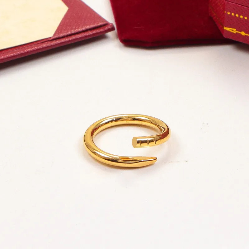 High Edition Titanium Steel Nail Rings for Women Men Gold Silver AAA Cubic Zirconia 316L Stainles... | DHGate