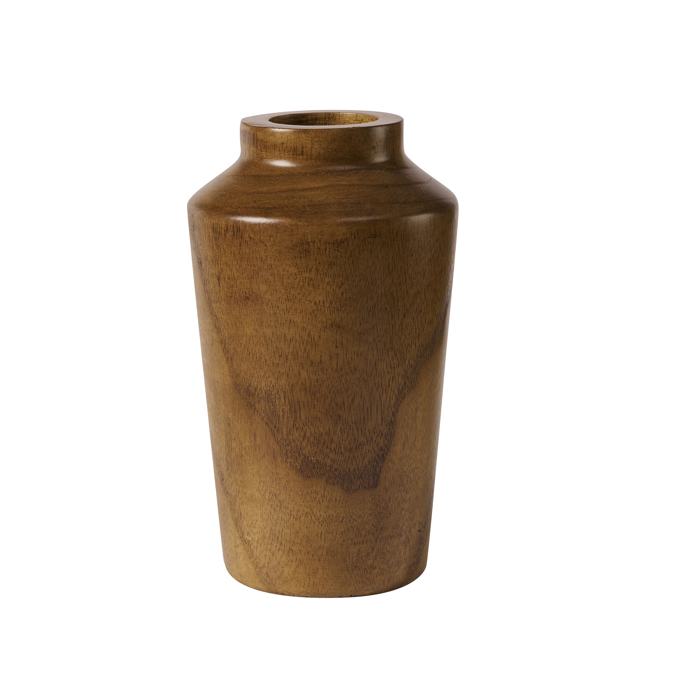 Better Homes & Gardens Natural 10" Paulownia Wood Angular Tall Vase | Walmart (US)