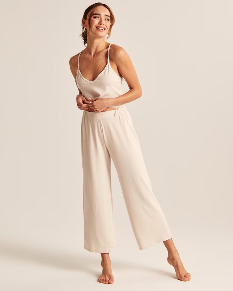 Cotton Sleep Wide Leg Pants | Abercrombie & Fitch (US)