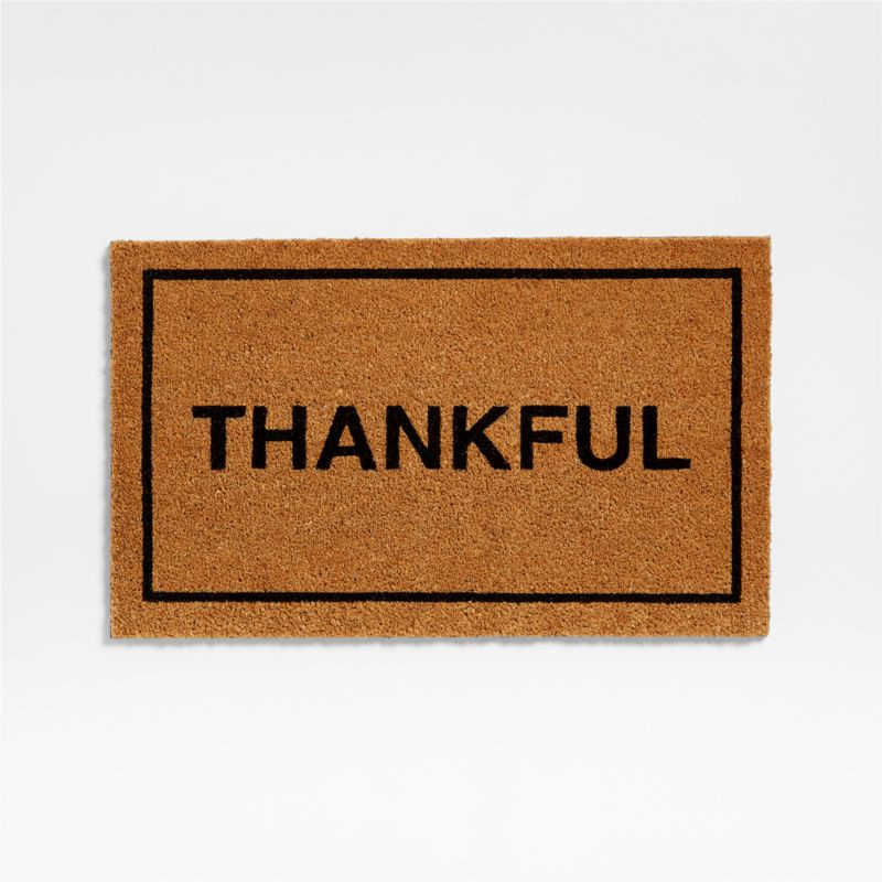 Thankful Holiday 18"x30" Doormat + Reviews | Crate & Barrel | Crate & Barrel