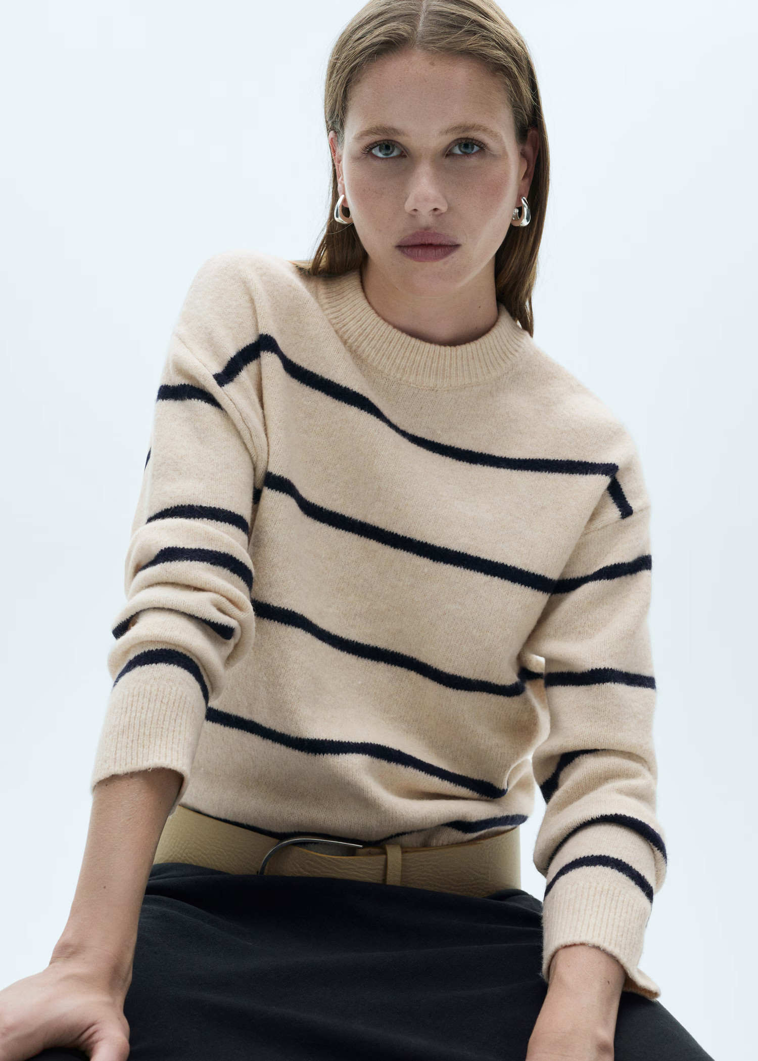Striped knit sweater - Women | MANGO USA | Mango (US/MX/AU)