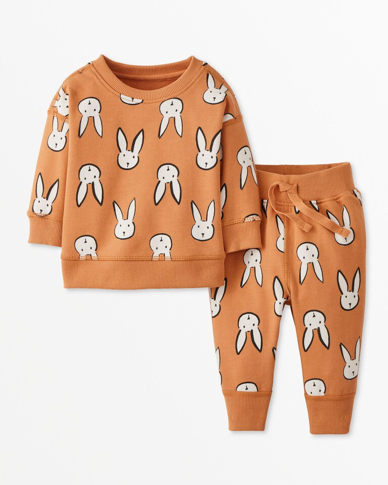 Baby Print French Terry Top & Pants Set | Hanna Andersson
