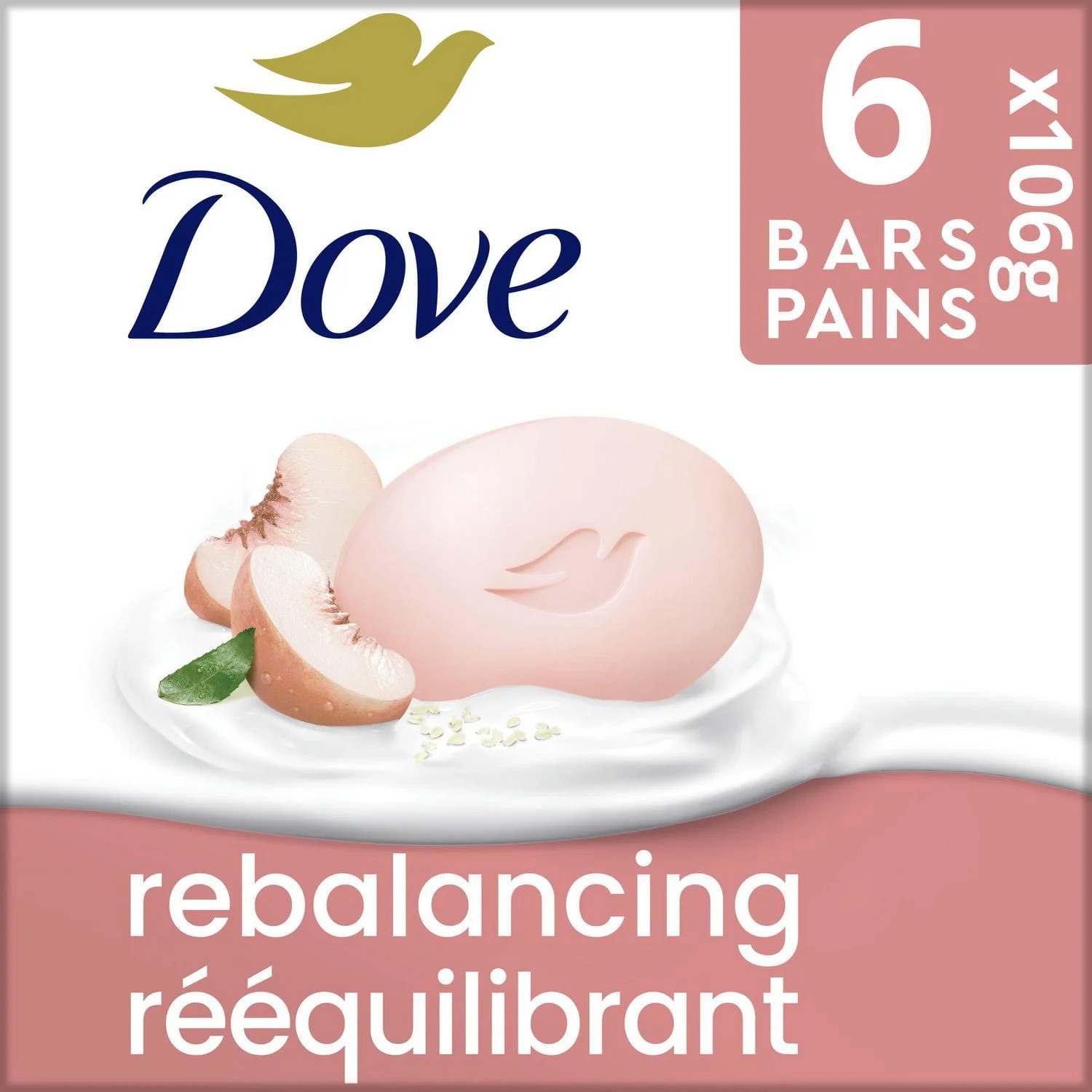 Dove Beauty Bar Soap for a Nourished and Moisturized Skin, Rebalancing White Peach & Rice Milk, w... | Walmart (CA)
