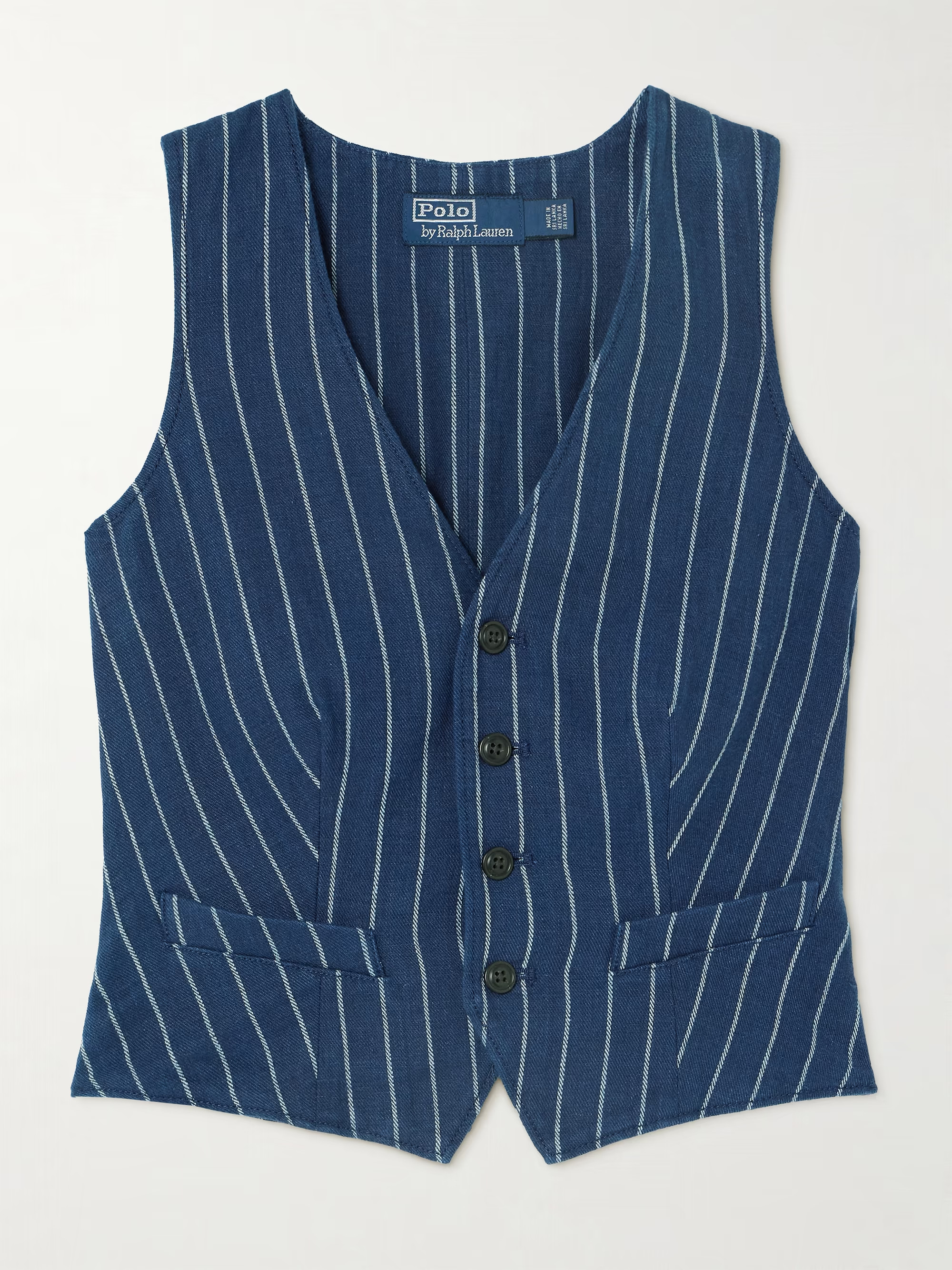 Pinstriped linen and cotton-blend twill vest | NET-A-PORTER (US)