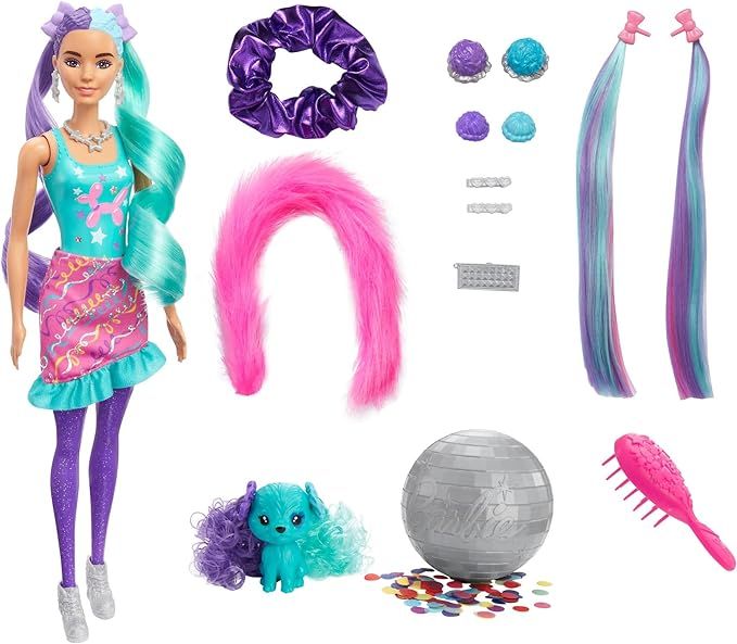 Barbie Color Reveal Doll, Glittery Purple with 25 Hairstyling & Party-Themed Surprises Including ... | Amazon (US)