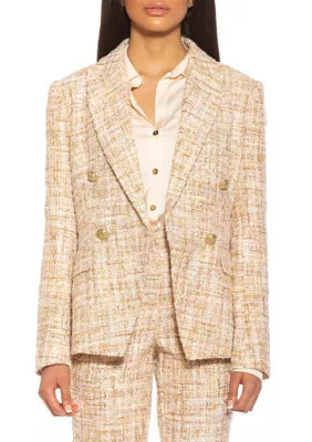 Alexia Admor Women's Classic Double Breasted Blazer, Ivory | Belk