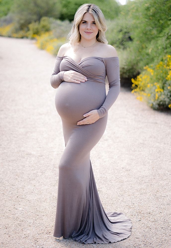 Maternity Gown with Small Train - Sexy Mama Maternity | Sexy Mama Maternity
