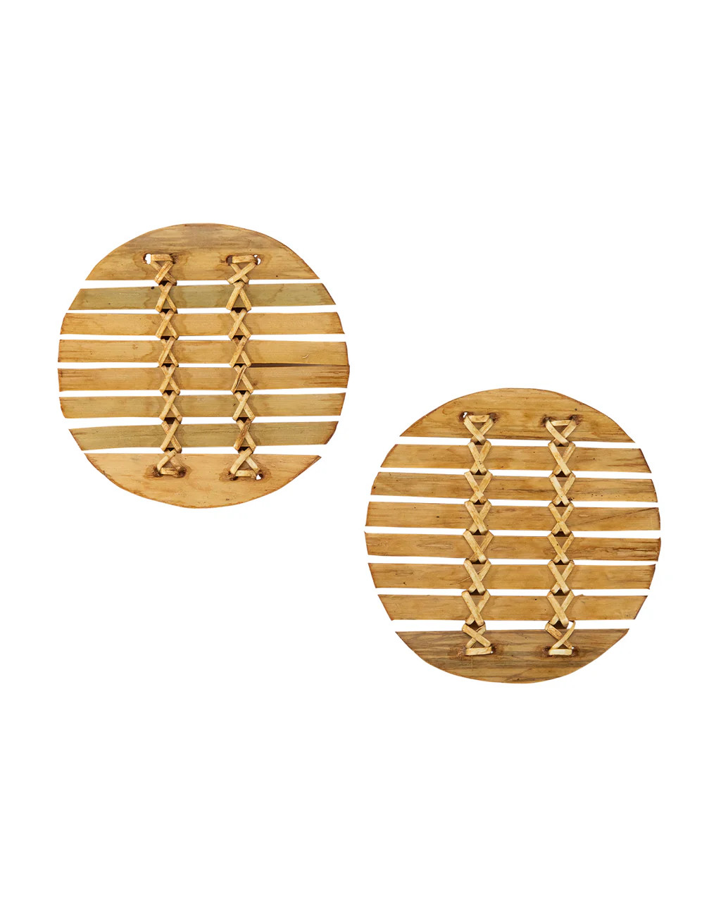 Bamboo Stitched Coasters (Set of 6) | McGee & Co.