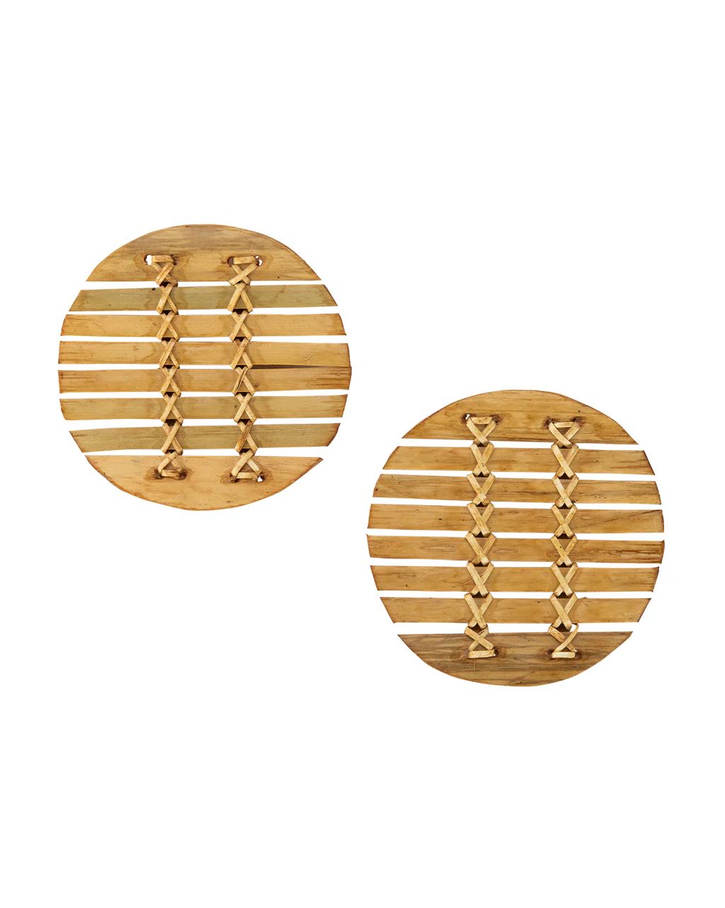 Bamboo Stitched Coasters (Set of 6) | McGee & Co.