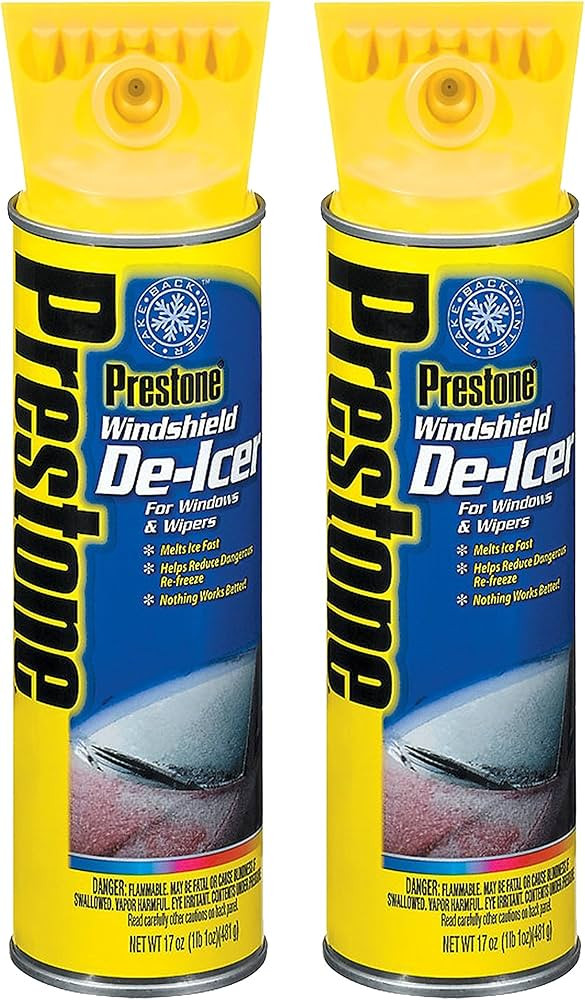 Prestone AS244 Windshield De-Icer - 17 oz. Aerosol (TWIN PACK) | Amazon (US)