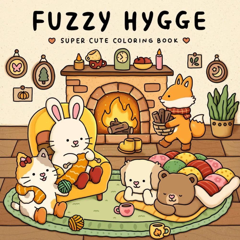 Fuzzy Hygge: Cute and Cozy Coloring Book for Adults & Teens Featuring Adorable Animals Characters... | Amazon (CA)