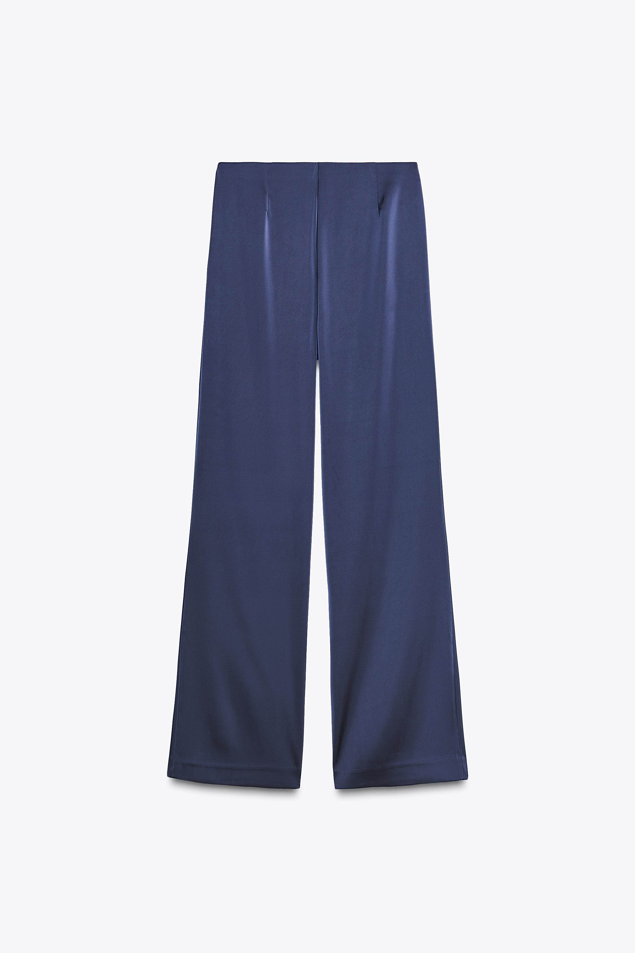 HIGH-WAIST SATIN TROUSERS | Zara UK