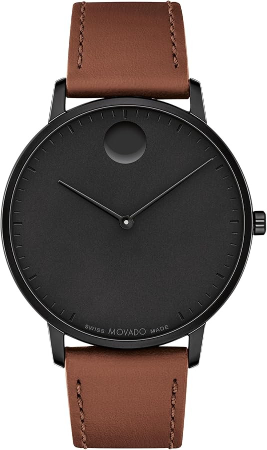 Movado Face Men's Luxury Quartz Watch - Swiss Movement - Water Resistance 30 Meters (3ATM) - Eleg... | Amazon (US)