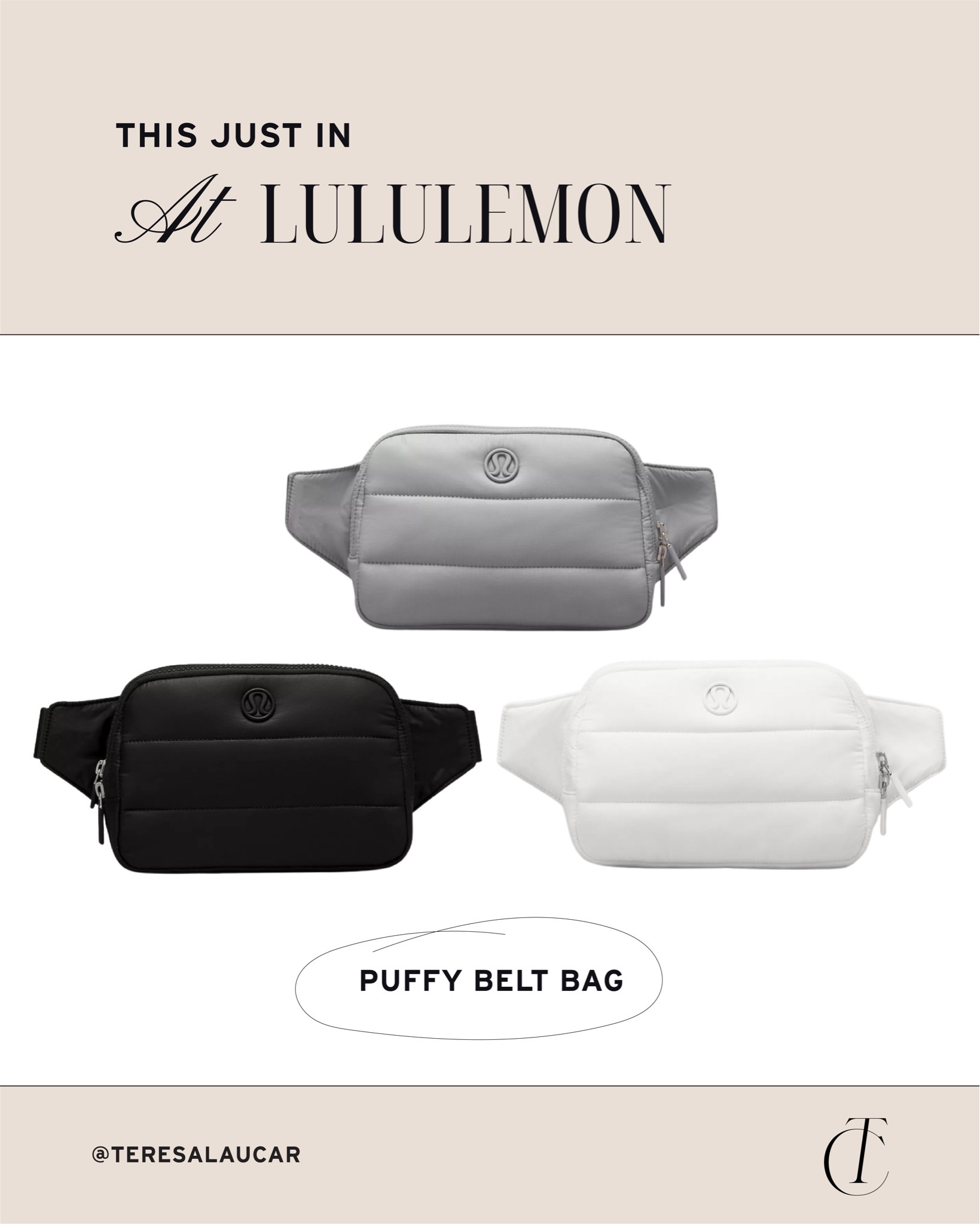 This just in at Lululemon: puffy belt bags

Lululemon bag, Lululemon gift idea, gift ideas, gifts for her, gifts for him 

#LTKitbag #LTKfindsunder100 #LTKGiftGuide