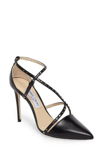 Women's Jimmy Choo Tiff Pointy Toe Pump, Size 6.5US / 36.5EU - Black | Nordstrom