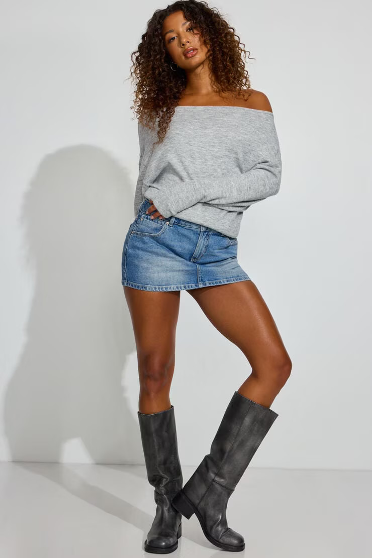 Rory Relaxed Off Shoulder Sweater | Garage Clothing