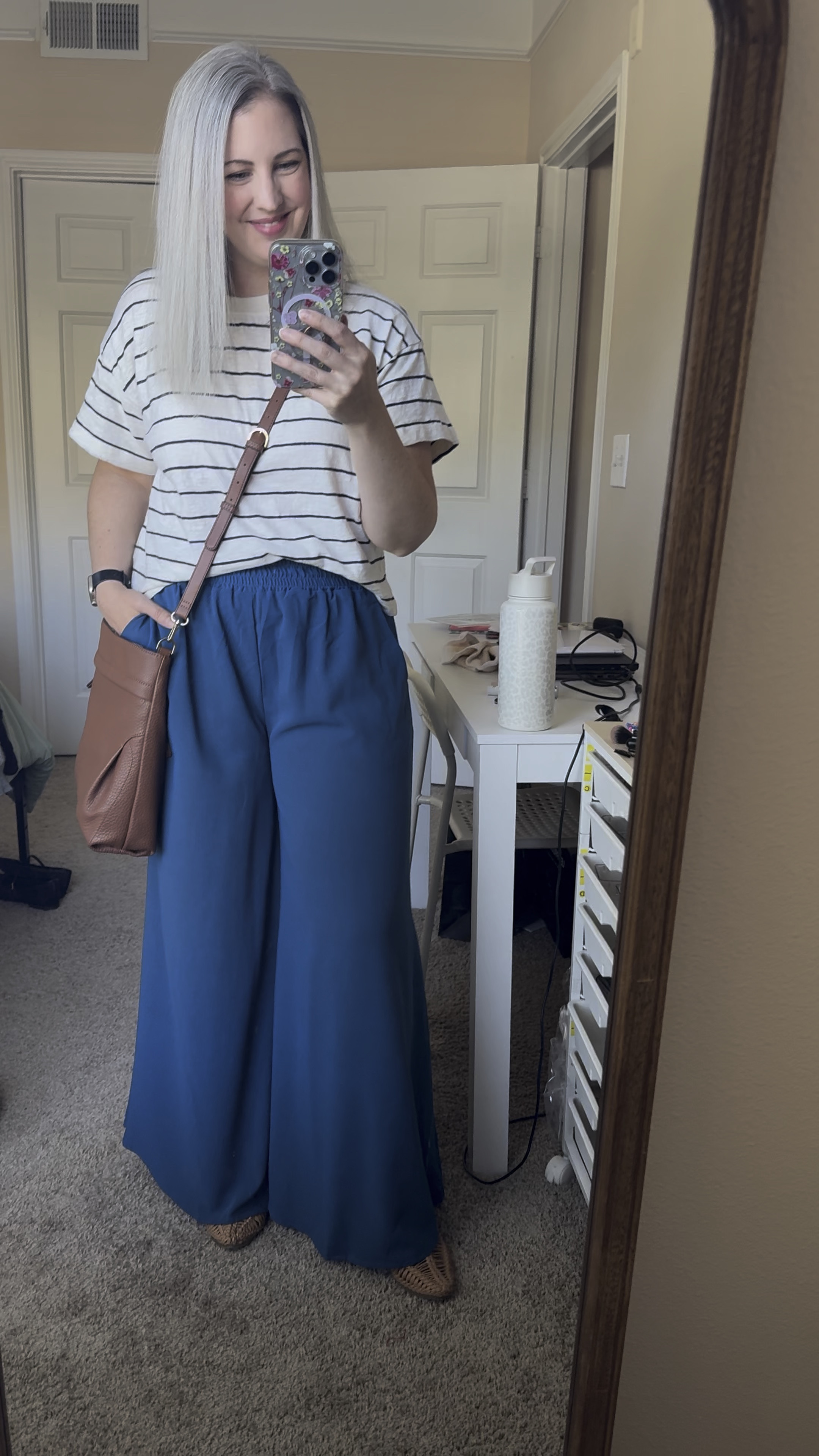 Heading out for pizza night with the family 🫶🏻 The purse and shoes are old. The shirt and pants are TTS!

#LTKFindsUnder50 #LTKFindsUnder100 #LTKOver40