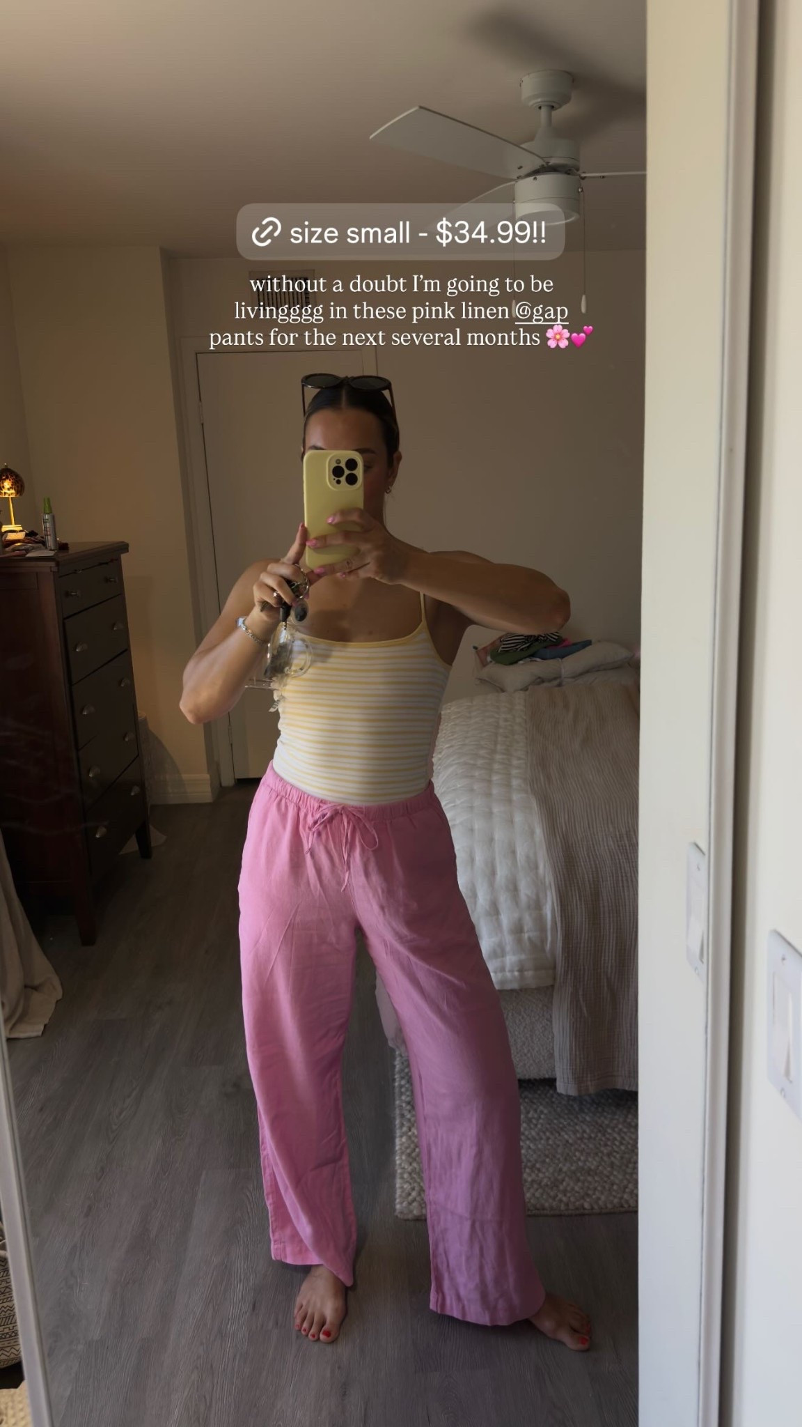 without a doubt I’m going to be livingggg in these pink linen @gap pants for the next several months 🌸💕