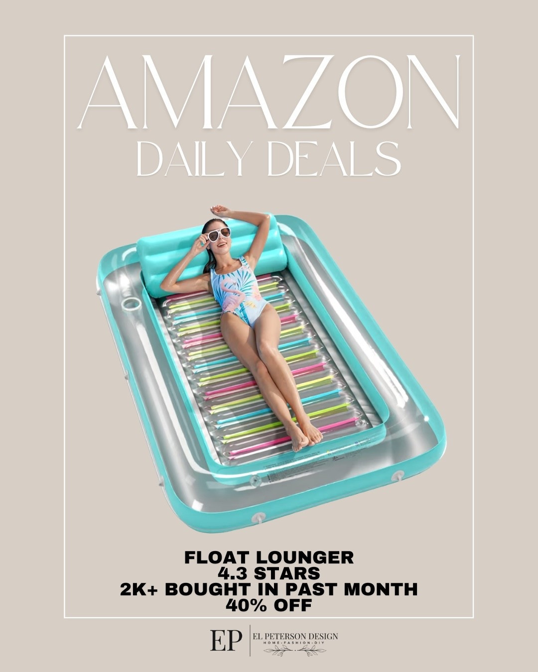 Amazon daily deals
Float lounger 

#LTKHome #LTKSaleAlert