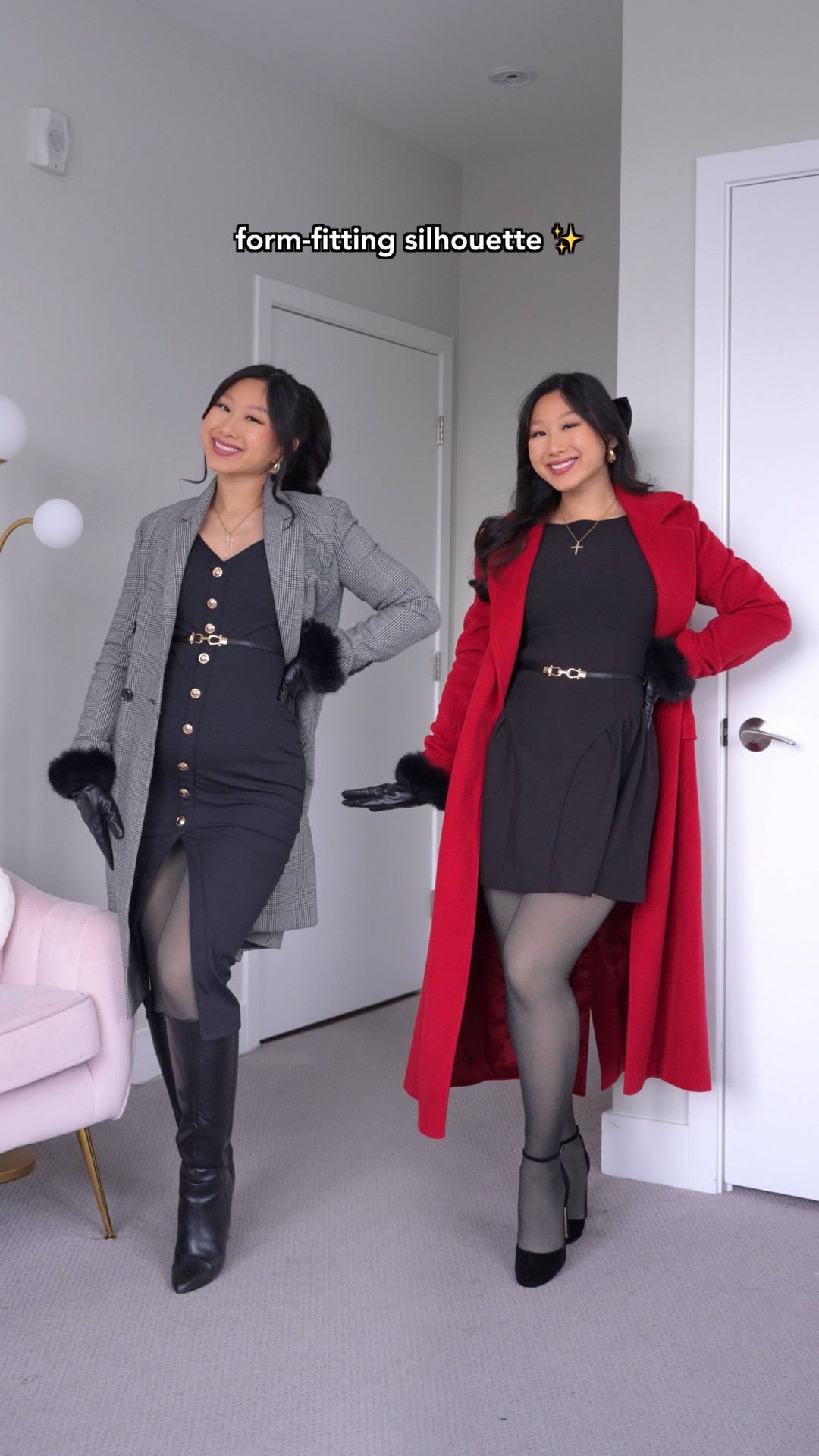 Black Ribbed Long Sleeve Bodysuit: size XS
Gold Button Midi Dress: size XS
Both Shoes: true to size
Linking similar products

How to style, style tips, bump fashion, date night outfit, Christmas outfit, maternity fashion, festive fashion 

#LTKSeasonal #LTKBump #LTKHoliday