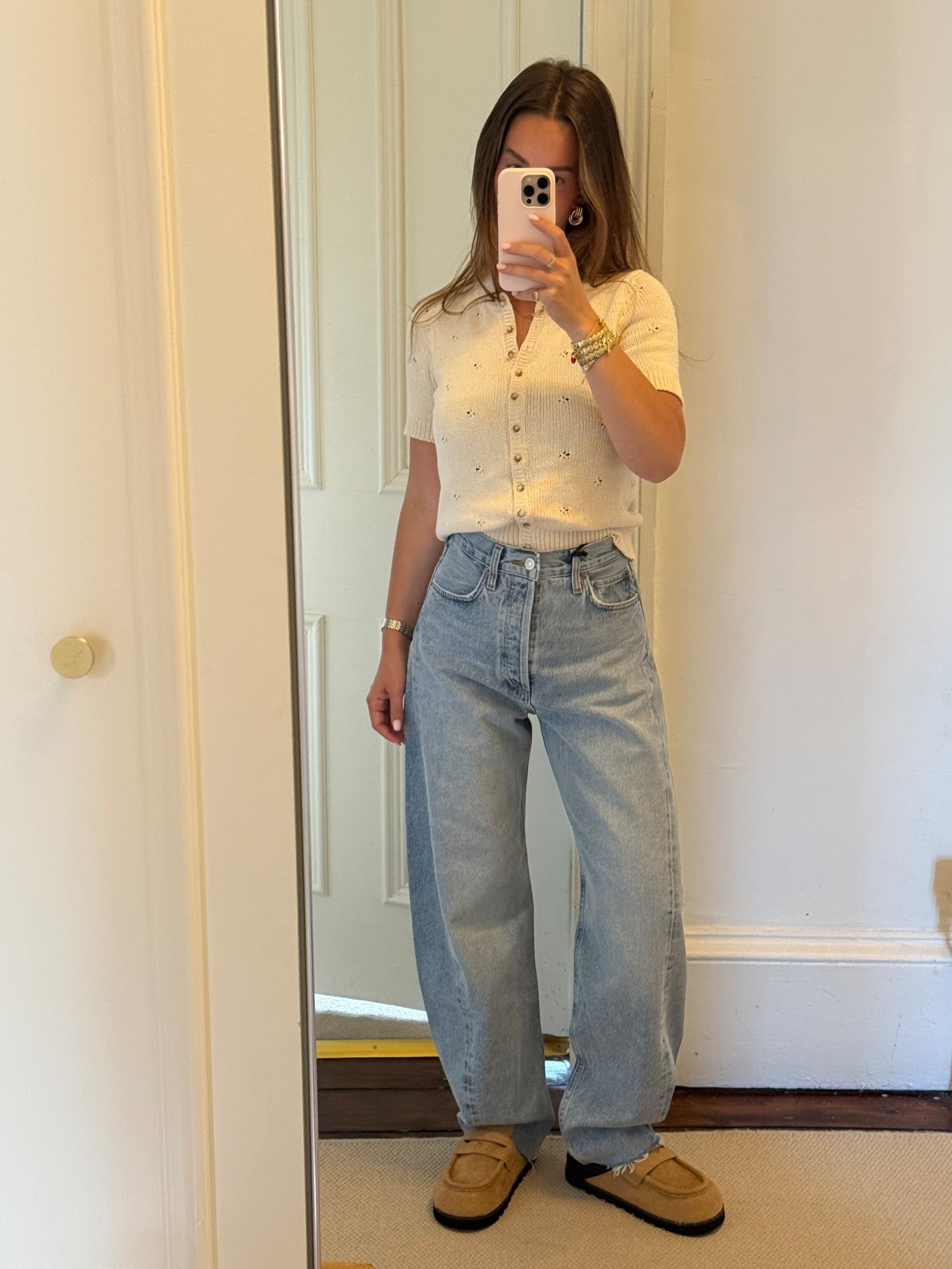 Outfit of the day featuring my new fave jeans and mules 🥹🫶🏼 have also linked alternatives 🥰

#LTKeurope #LTKpetite #LTKuk