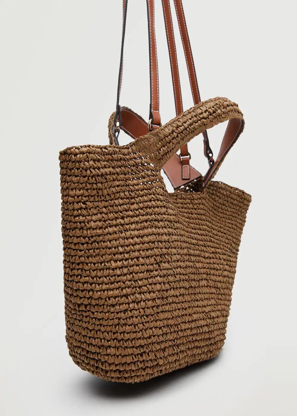 Shopper-bag mit flechtdesign -  Damen | Mango Deutschland | MANGO (DE)