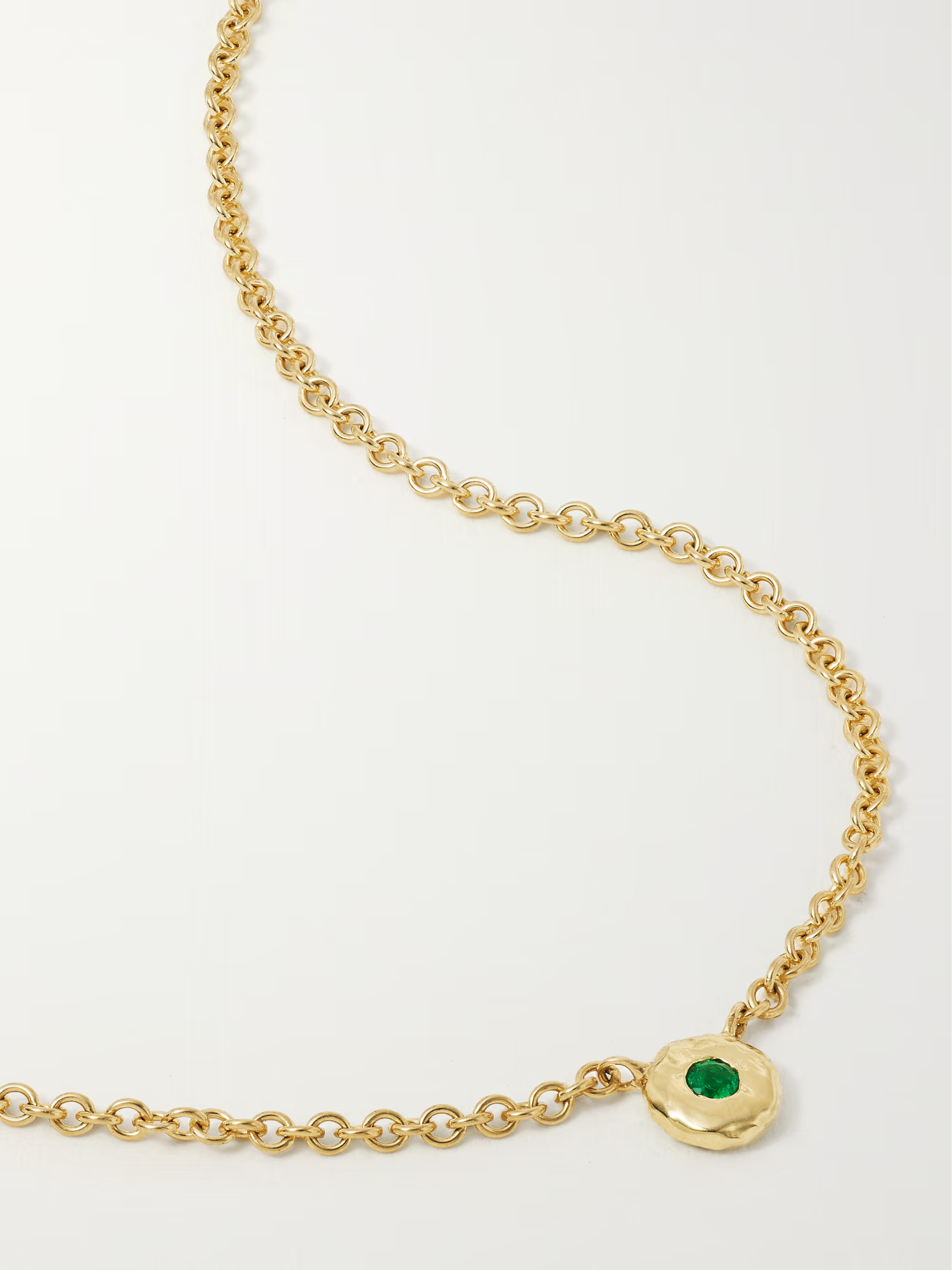 + NET SUSTAIN Nesting Gem 18-karat recycled gold emerald necklace | NET-A-PORTER (US)