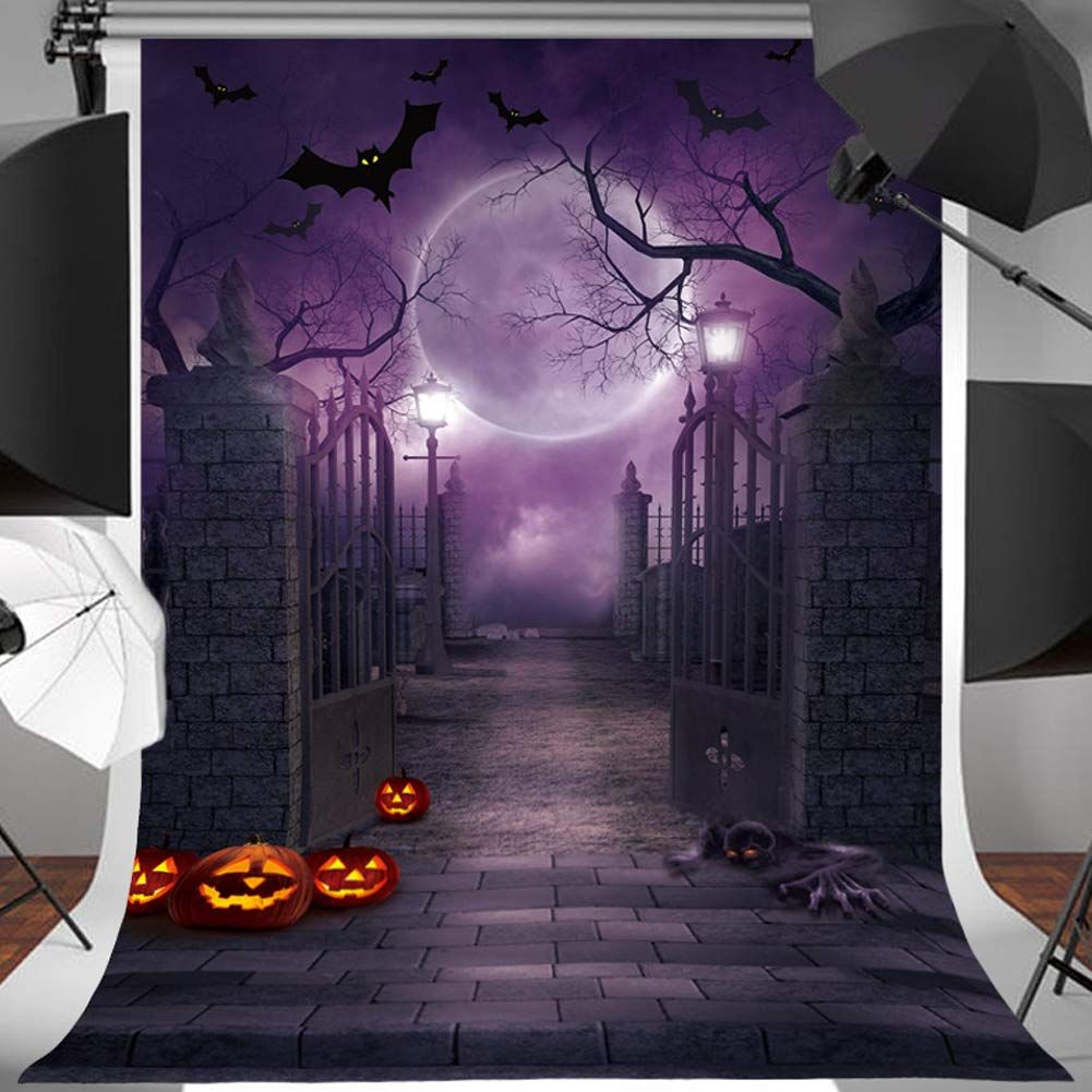 OurWarm 5x7FT Halloween Photo Cloth Backdrop Photography Background for Halloween Party Decoratio... | Amazon (US)