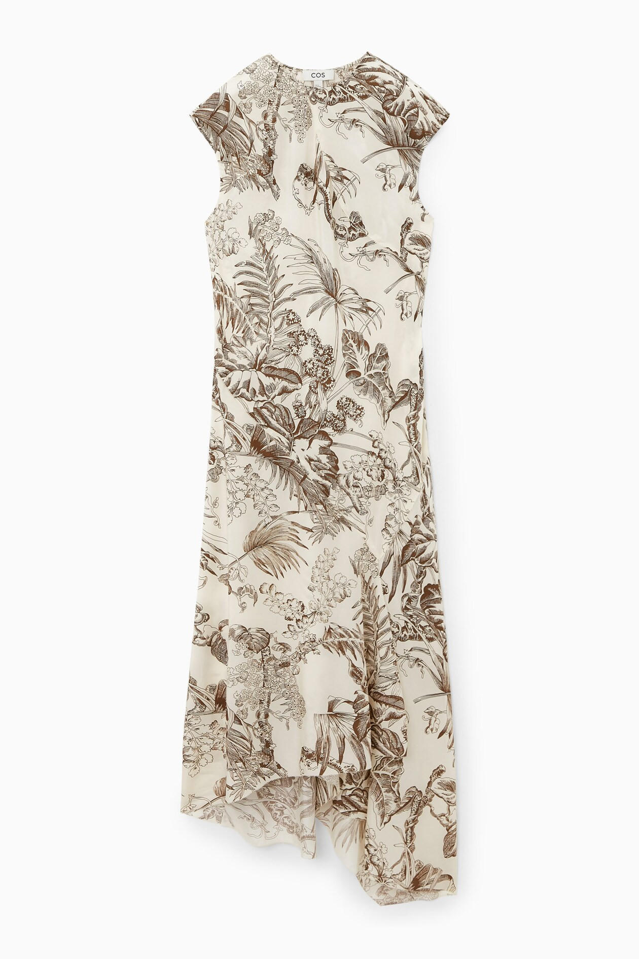 SEIDENKLEID MIT BOTANISCHEM PRINT - WEISS/BOTANISCHER PRINT | COS (EU)