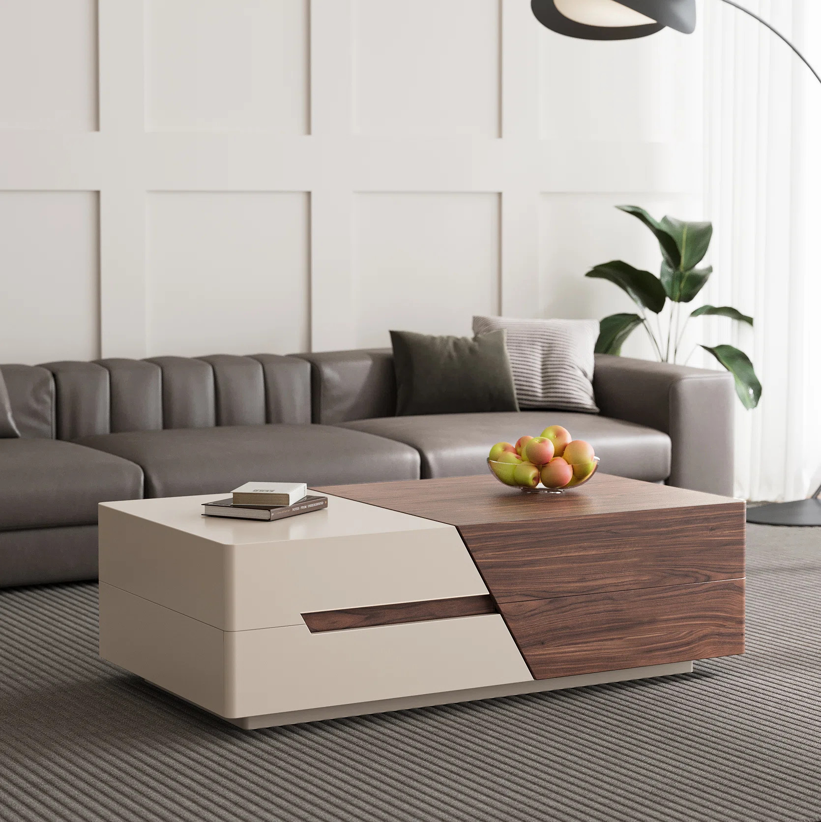 Sankey Fully Assembled, Extendable Solid Wood Coffee Table With 2 Drawers & 4 Hidden Storges For ... | Wayfair North America