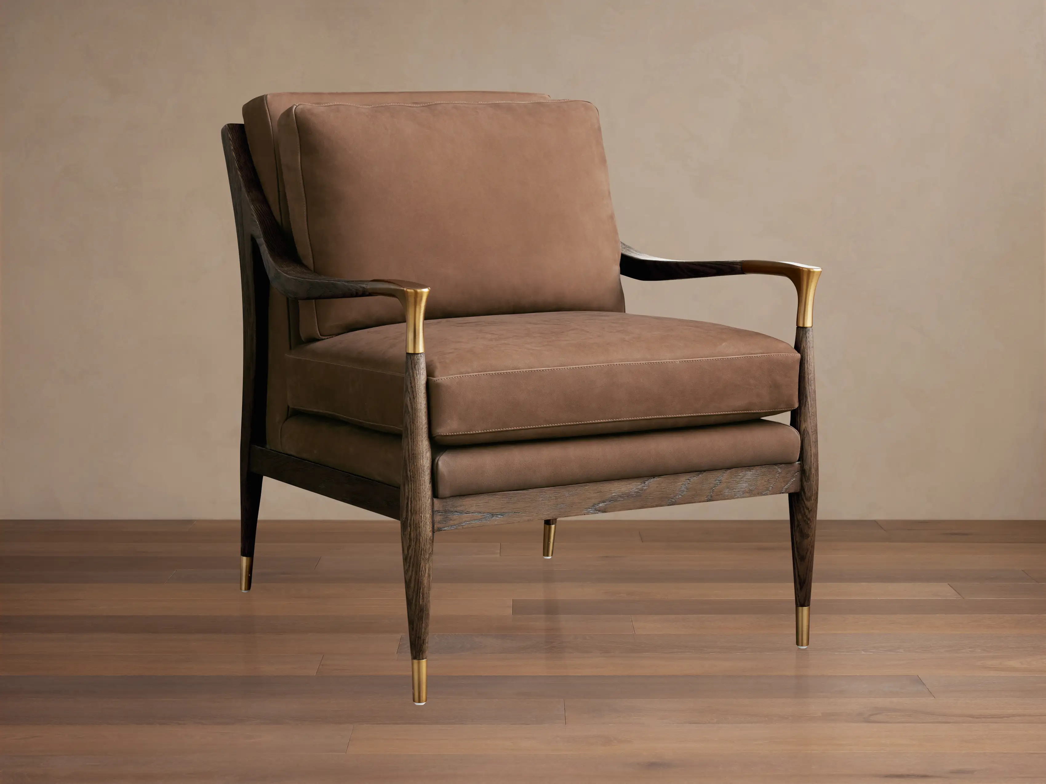 Fisher Nubuck Leather Chair | Arhaus