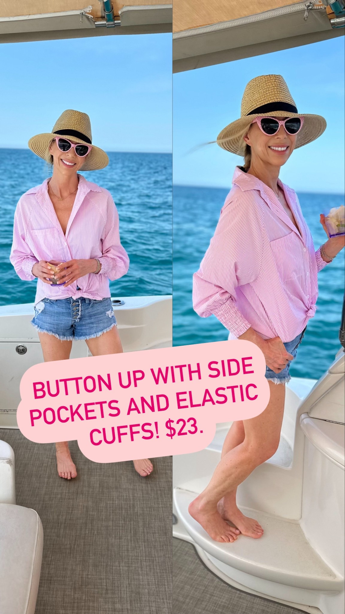 Long sleeve button up blouse with side pockets and elastic cuffs. This is my favorite shirt. I have every color. It is long and can be tied in the front, tucked in our worn as a cover up. The pockets are perfect because we all need a place for our glasses, lipstick or phone. The elastic cuffs are brilliant. The hat is foldable, soft and perfect for travel. Bargains and great for summer travel and all vacation’s 

#LTKSaleAlert #LTKOver40 #LTKSummerEdit