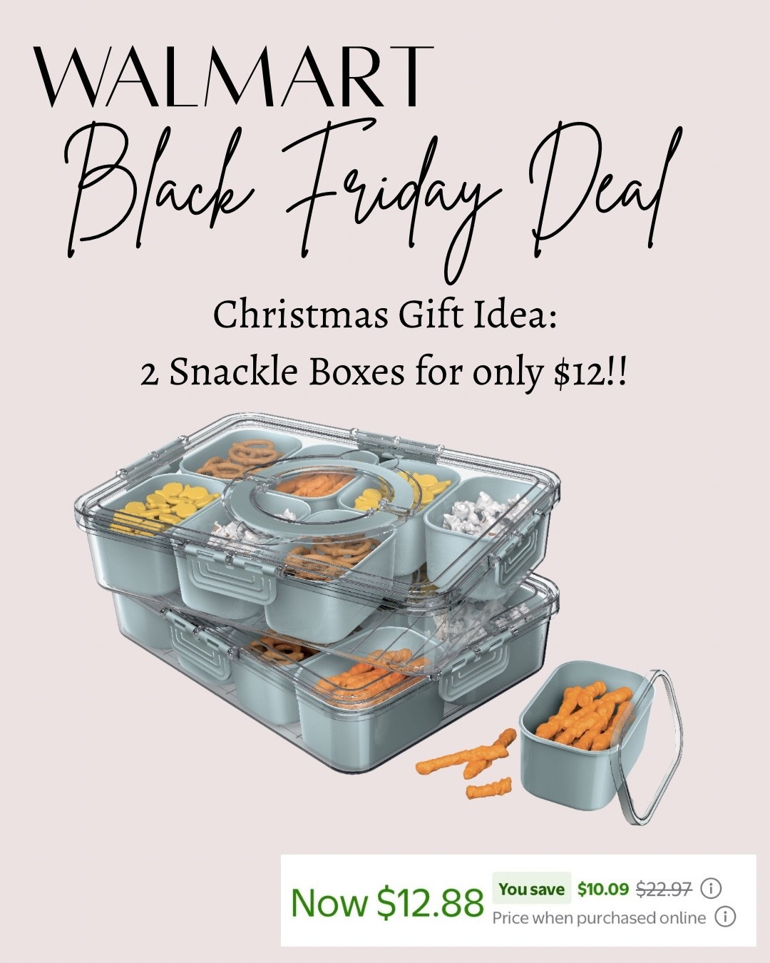 Snackle box 2 for $12!! Makes great gifts 

Walmart black Friday deal 





Christmas gift idea 
Christmas gift basket 
Gifts for her
Teacher gift idea 
Gifts for him 

#LTKHoliday #LTKCyberWeek #LTKGiftGuide