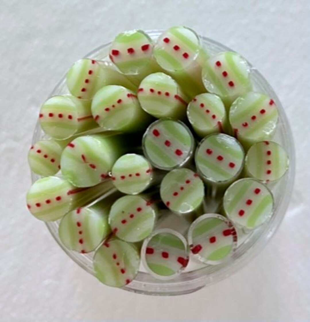 96 Coe- Holiday Bauble #2-  Christmas Decoration- 1 Oz.- 2" Pieces- Murrini Cane, Murrini, Vitrig... | Etsy (US)