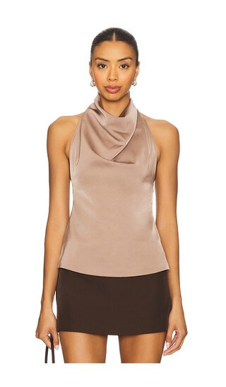 ALL THE WAYS Beth Halter Top in Nude. - size M | Revolve Clothing (Global)