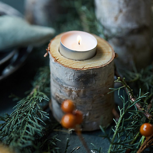 Birch Tea Light Holders, Medium Set of 12 | Terrain