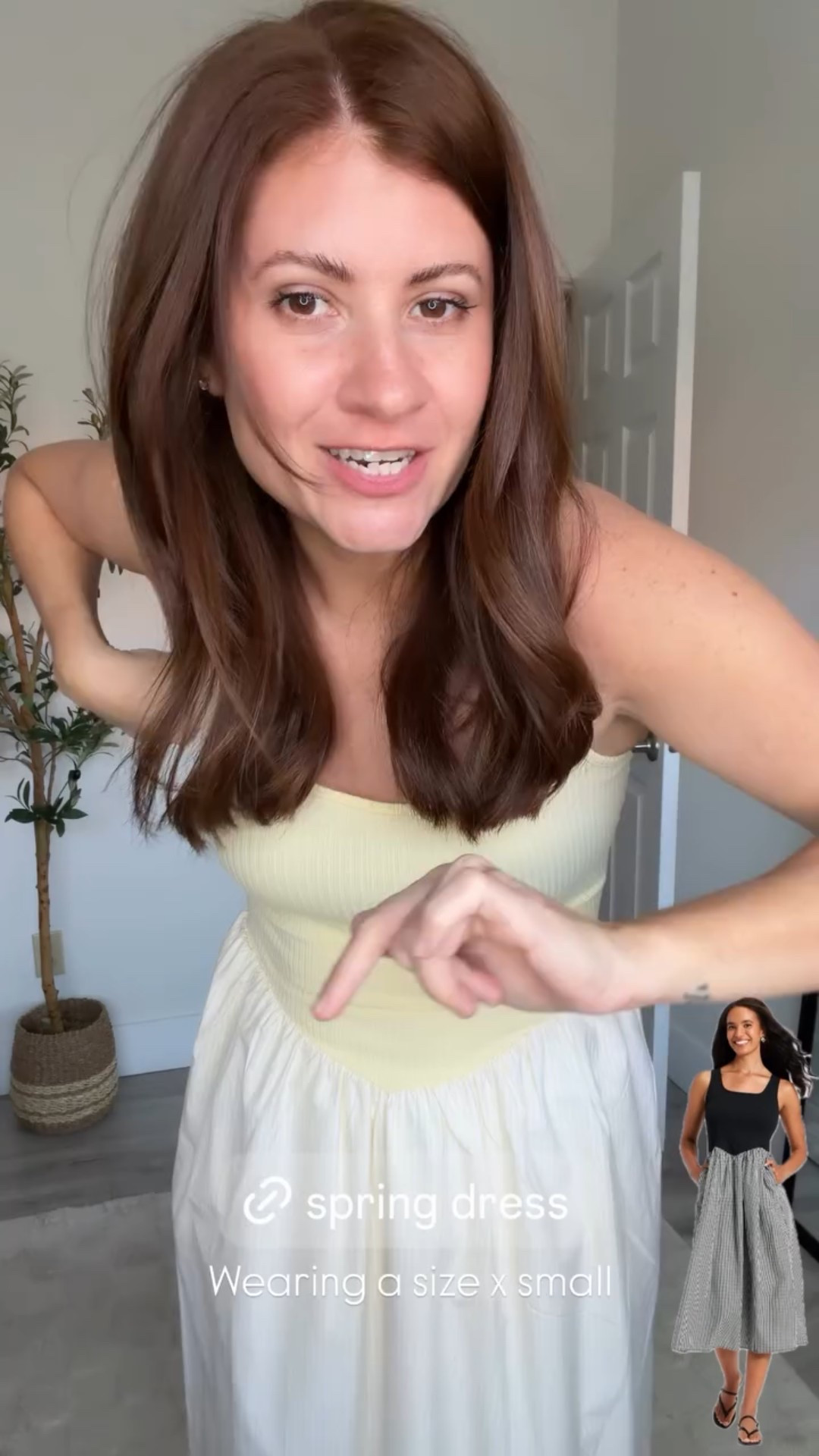 Wearing a size x small